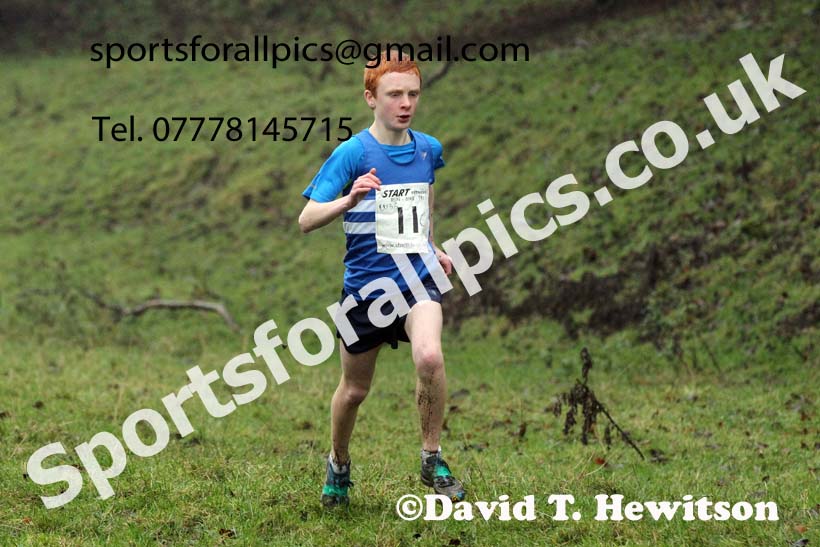 Boys under-13s, NECAA Junior Cross Country Relays, Thornley Farm, Peterlee, Saturday, December 12th. Photo: David T. Hewitson/Sports for All Pics